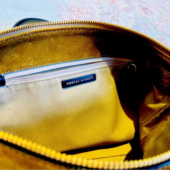 NWOT Rebecca Minkoff Darren Zip Suede Shoulder Bag in Whiskey - Picture 13 of 16